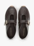 Brown Leather Mary Jane Trainers  Women