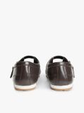 Brown Leather Mary Jane Trainers  Women