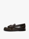 Brown TH Monogram Leather Tassel Loafers  Women
