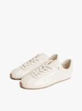 Μπεζ Δερμάτινα Sneakers Με Μονόγραμμα TH  Γυναίκες