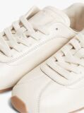 Μπεζ Δερμάτινα Sneakers Με Μονόγραμμα TH  Γυναίκες