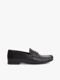 Black TH Monogram Leather Penny Loafers  Women
