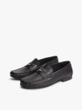 Black TH Monogram Leather Penny Loafers  Women