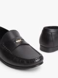 Black TH Monogram Leather Penny Loafers  Women
