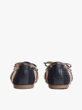 Blue Two-Tone Woven Flexible Boat Shoes  Women