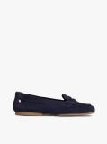 Blue TH Monogram Flexible Suede Loafer Ballerinas  Women