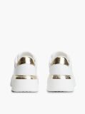 Άσπρο TH Monogram Δερμάτινα Sneakers Με Πλατφόρμα  Γυναίκες
