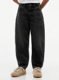 Denim Relaxed Barrel Leg Black Jeans  Boys