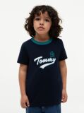 Μπλε Βαμβακερό T-Shirt Με Λογότυπο  Αγόρια