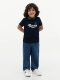 Μπλε Βαμβακερό T-Shirt Με Λογότυπο  Αγόρια