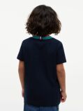 Μπλε Βαμβακερό T-Shirt Με Λογότυπο  Αγόρια