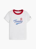 Άσπρο Βαμβακερό T-Shirt Με Λογότυπο  Αγόρια