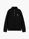 Black Logo Badge Quarter-Zip Sweatshirt  Boys