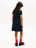 Blue Essential Short Sleeve Skater Dress  Girls