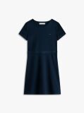 Blue Essential Short Sleeve Skater Dress  Girls