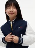 Blue Rhinestone Flag Relaxed Bomber Jacket  Girls
