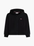 Μαύρο Άνετο Hoody Με Φερμουάρ  Κορίτσια