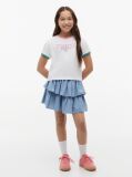 White Crest Relaxed T-Shirt  Girls