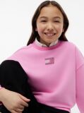 Pink Rhinestone Crew Neck Sweatshirt  Girls