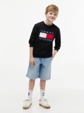 Black Heritage Flag Logo Crew Neck Jumper  Kids Unisex