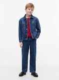 Denim Back Flag Denim Trucker Jacket  Kids Unisex
