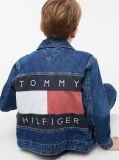 Denim Back Flag Denim Trucker Jacket  Kids Unisex
