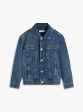 Denim Back Flag Denim Trucker Jacket  Kids Unisex