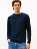 Blue Organic Jersey Logo Long Sleeve T-Shirt  Men