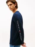 Blue Organic Jersey Logo Long Sleeve T-Shirt  Men