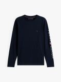 Blue Organic Jersey Logo Long Sleeve T-Shirt  Men