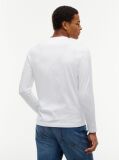 White Organic Jersey Logo Long Sleeve T-Shirt  Men