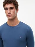 Μπλε Μακρυμανικο T-Shirt Σε Slim Ελαστικη Γραμμη  Άνδρες