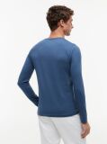 Μπλε Μακρυμανικο T-Shirt Σε Slim Ελαστικη Γραμμη  Άνδρες