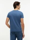 Blue Organic Cotton Chest Logo T-Shirt  Men