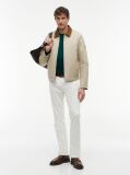Green Cotton Cashmere Crew Neck Jumper.  Men