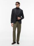Grey Cotton Cashmere Roll Neck Jumper  Men