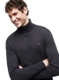 Grey Cotton Cashmere Roll Neck Jumper  Men