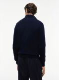 Blue Cotton Cashmere Zip-Thru Cardigan  Men