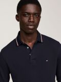 Blue Tipped Long Sleeve Slim Polo Shirt  Men