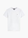 Άσπρο Slim T-Shirt Με Κεντητό Σημαιάκι  Άνδρες