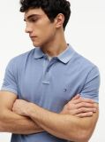 Blue Garment Dyed Flag Embroidery Regular Polo  Men