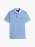 Blue Garment Dyed Flag Embroidery Regular Polo  Men