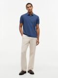Blue Garment Dyed Flag Embroidery Regular Polo  Men