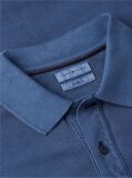 Blue Garment Dyed Flag Embroidery Regular Polo  Men