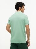 Green Garment Dyed Flag Embroidery Regular Polo  Men