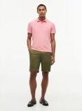 Pink Garment Dyed Flag Embroidery Regular Polo  Men