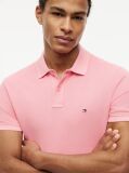Pink Garment Dyed Flag Embroidery Regular Polo  Men