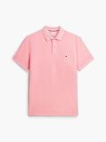 Pink Garment Dyed Flag Embroidery Regular Polo  Men