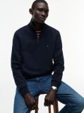 Blue Quarter-Zip Intechno Knit Sweatshirt  Men
