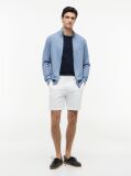 Blue Mock Turtleneck Zip-Thru Cardigan  Men